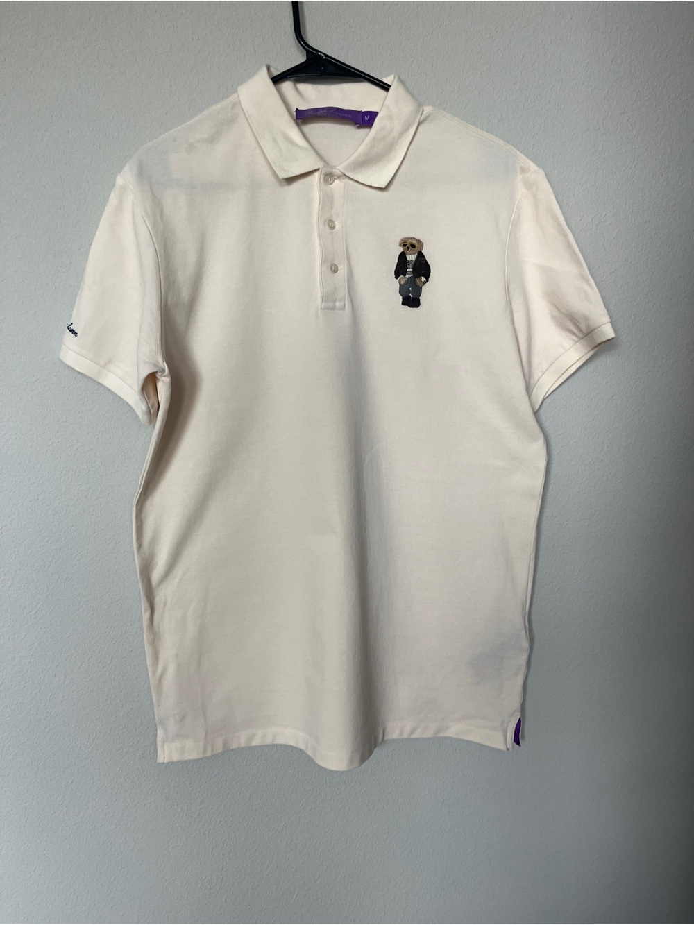 Ralph Lauren Cream Polo Shirt with Purple Label